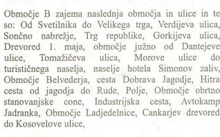 Območje  B